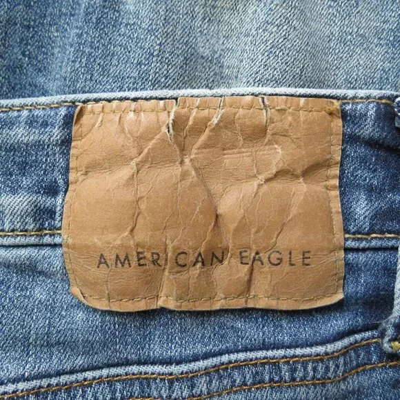 AMERICAN EAGLE Men's Next Level AirFlex Slim Straight Jeans Size 32x34 Distress - Picture 7 of 10